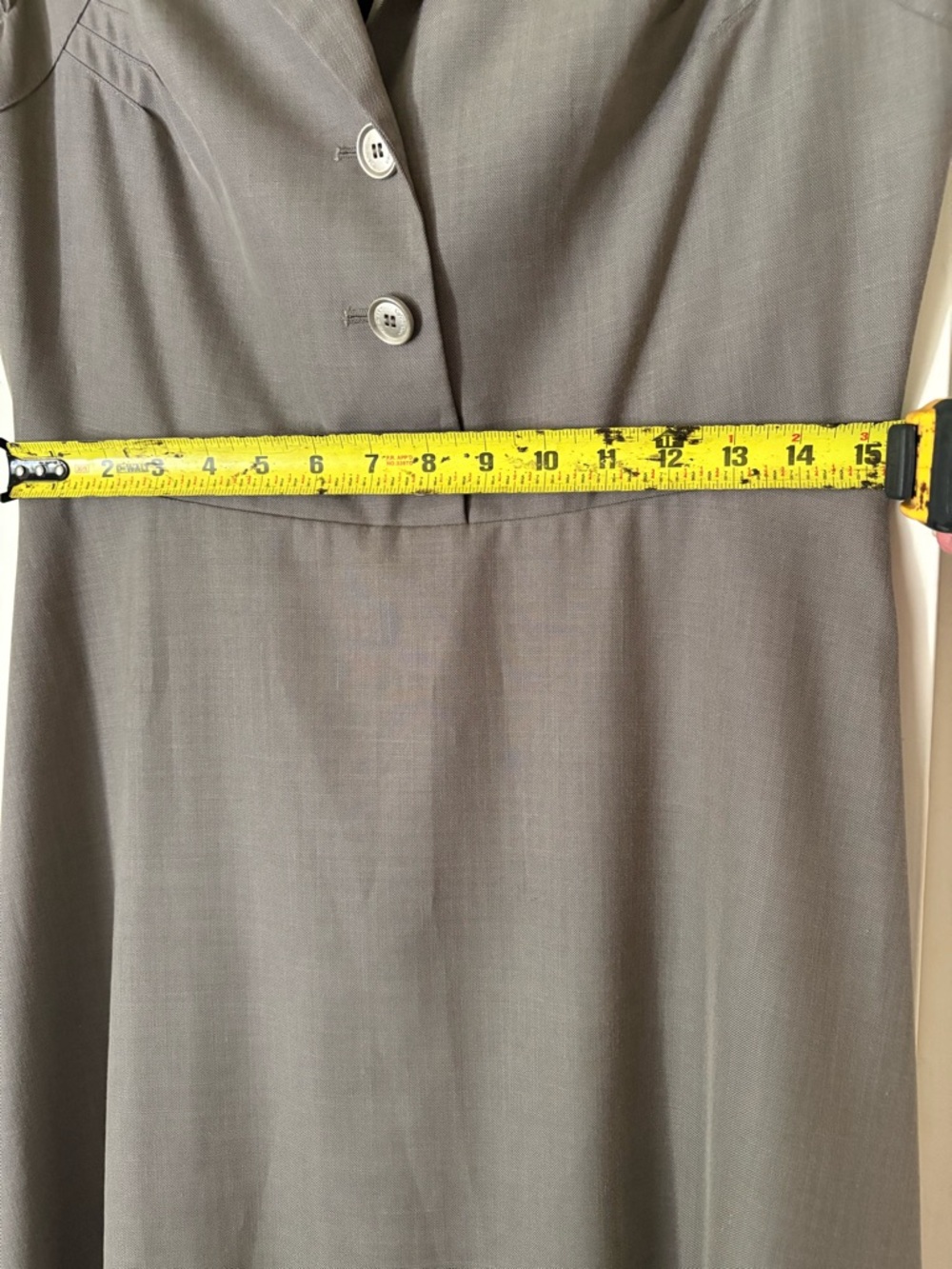 Calvin Klein Tailored Gray Cap-Sleeve A-Line Dress size 10 - Picture 4 of 4